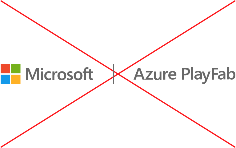 ‘Microsoft Azure PlayFab’ logo lock-up not for use outside of PlayFab.com