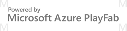 Powered by Microsoft Azure Playfab logo in stacked orientation